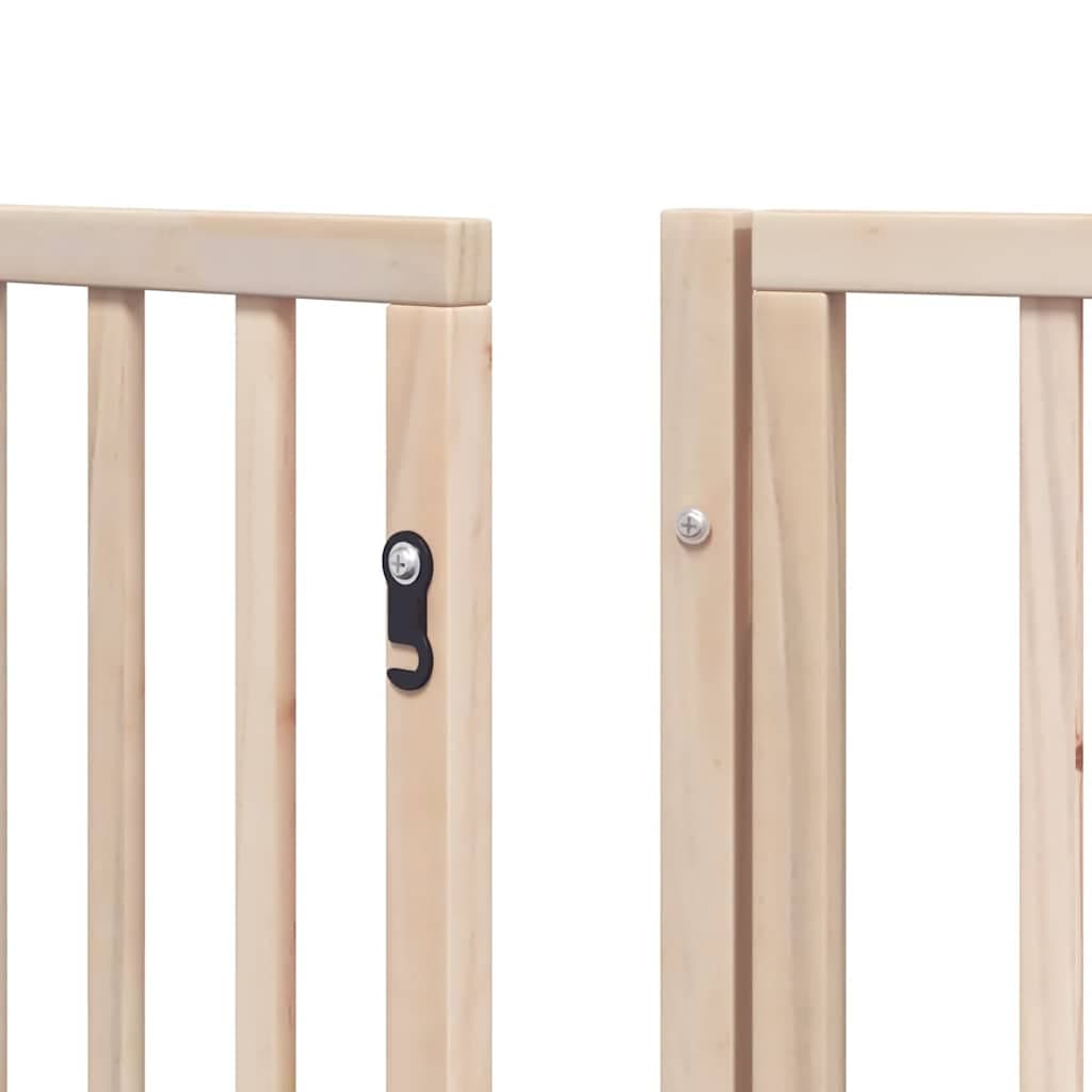 Cancello per Cani Porta Pieghevole 8 Pannelli 640 cm in Pioppo — foto 8 di 11