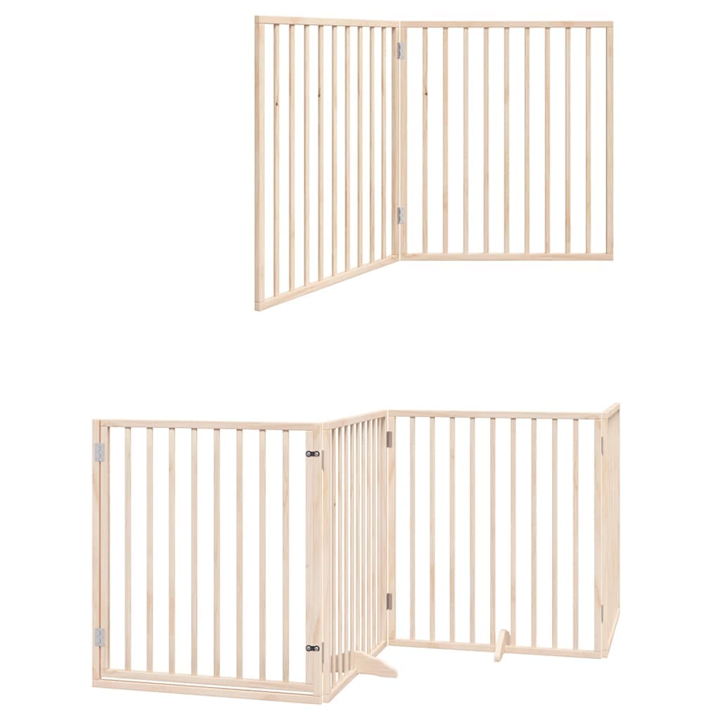 Cancello per Cani Porta Pieghevole 10 Pannelli 800 cm in Pioppo — miniatura 11 di 11