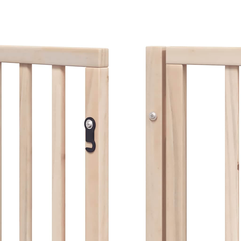 Cancello per Cani Porta Pieghevole 10 Pannelli 800 cm in Pioppo — miniatura 8 di 11