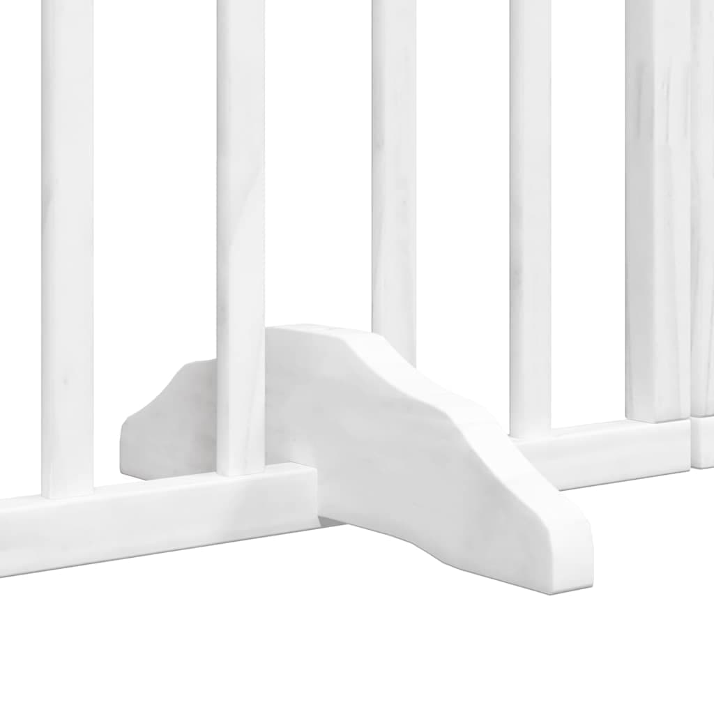 Cancello Cani Porta Pieghevole Bianco 6 Pannelli 480 cm Pioppo — miniatura 5 di 11