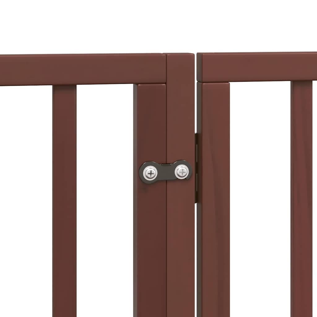 Cancello Cani Porta Pieghevole Marrone 10 Pannelli 800cm Pioppo — foto 6 di 11