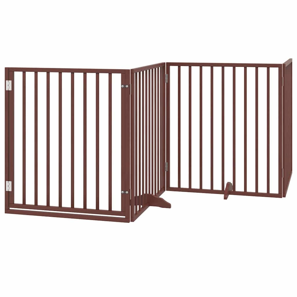 Cancello Cani Porta Pieghevole Marrone 6 Pannelli 480cm Pioppo — miniatura 3 di 11