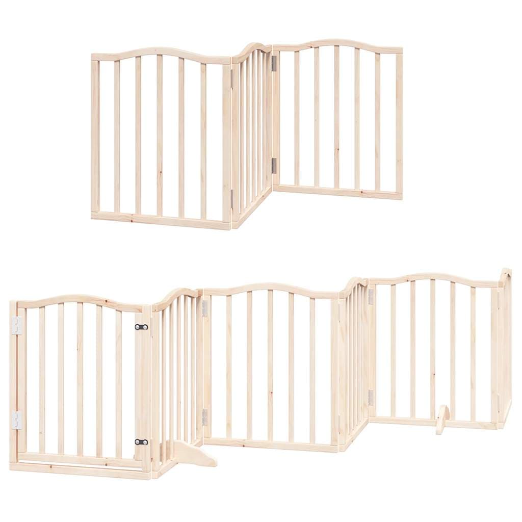 Cancello per Cani Porta Pieghevole 12 Pannelli 600 cm in Pioppo — miniatura 3 di 11