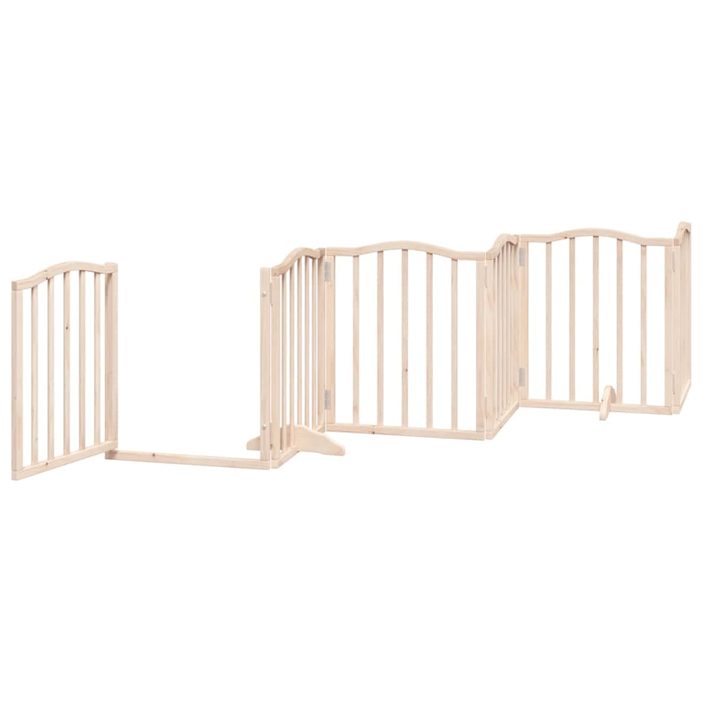 Cancello per Cani Porta Pieghevole 12 Pannelli 600 cm in Pioppo — miniatura 4 di 11