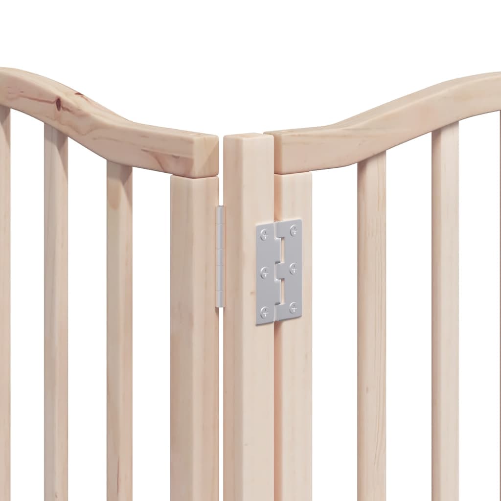 Cancello per Cani Porta Pieghevole 12 Pannelli 600 cm in Pioppo — miniatura 9 di 11