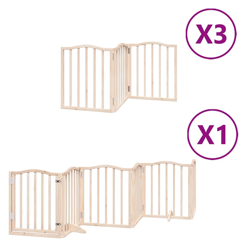 Cancello per Cani Porta Pieghevole 15 Pannelli 750 cm in Pioppo — miniatura 2 di 11