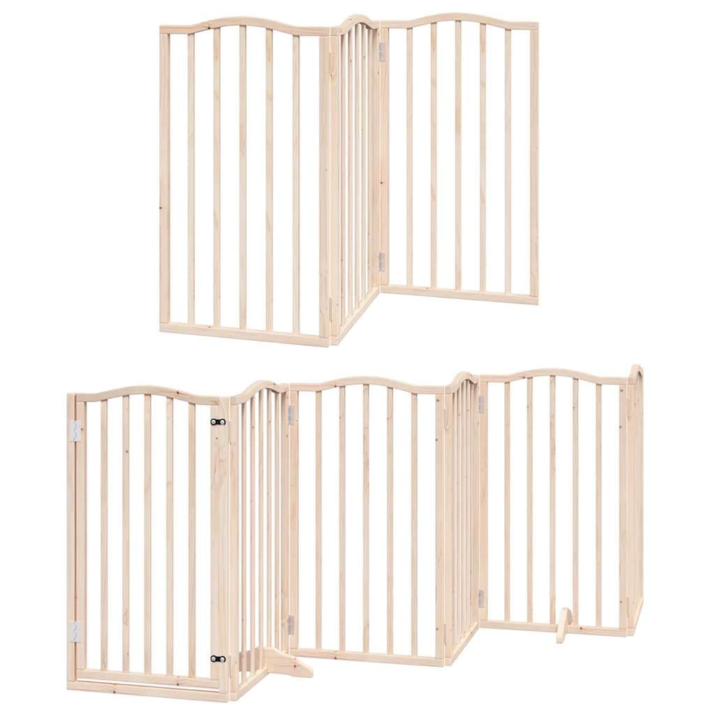 Cancello per Cani Porta Pieghevole 12 Pannelli 600 cm in Pioppo — miniatura 3 di 11