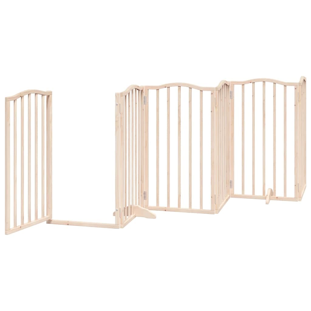 Cancello per Cani Porta Pieghevole 12 Pannelli 600 cm in Pioppo — miniatura 4 di 11