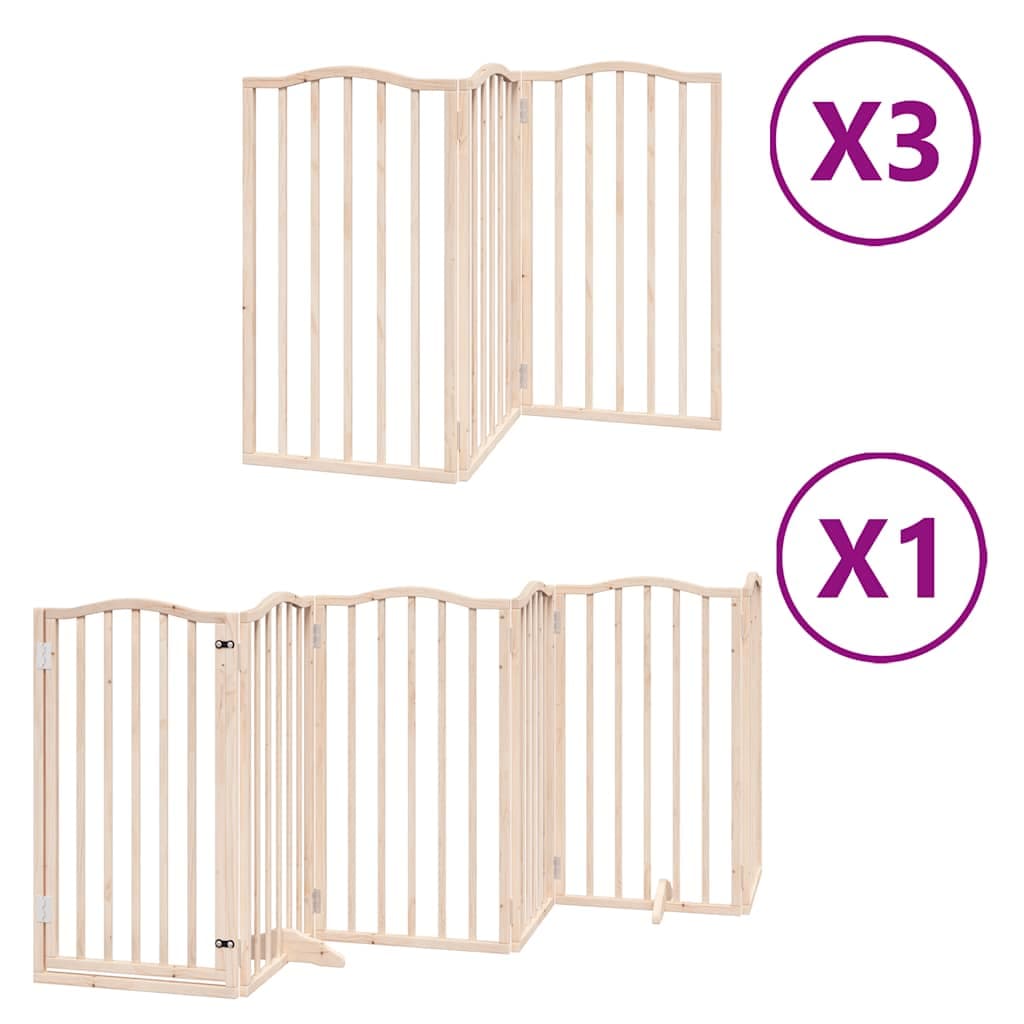 Cancello per Cani Porta Pieghevole 15 Pannelli 750 cm in Pioppo — miniatura 2 di 11