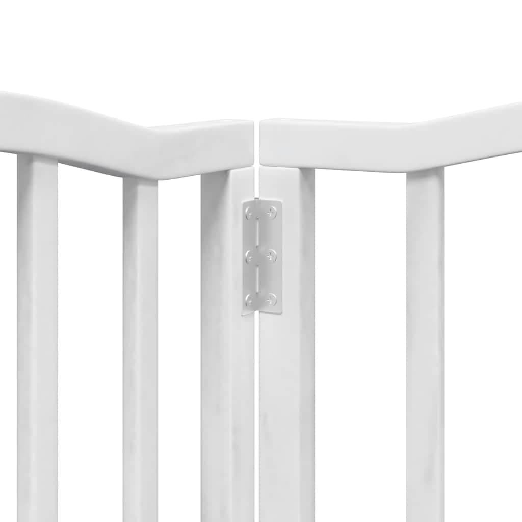 Cancello Cani Porta Pieghevole Bianco 15 Pannelli 750 cm Pioppo — miniatura 8 di 11