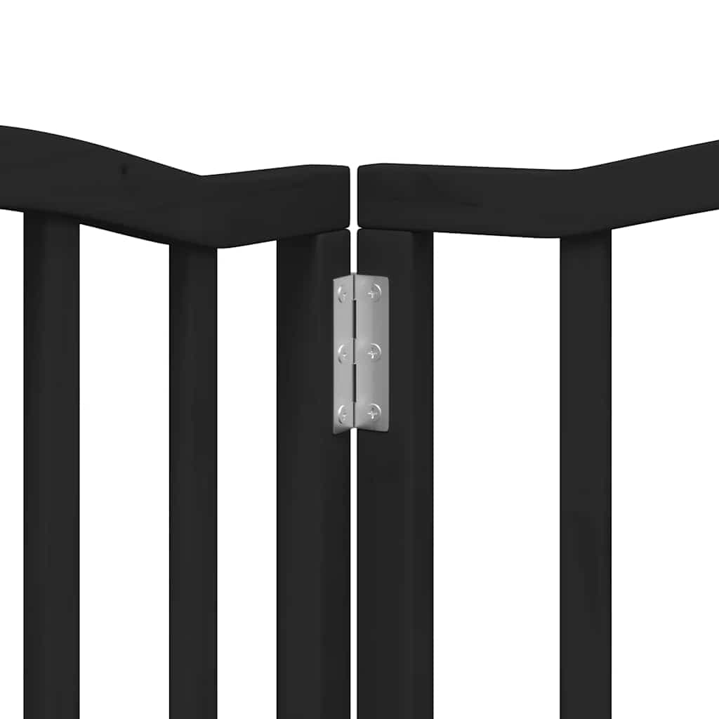 Cancello Cani Porta Pieghevole Nero 15 Pannelli 750 cm Pioppo — miniatura 8 di 11