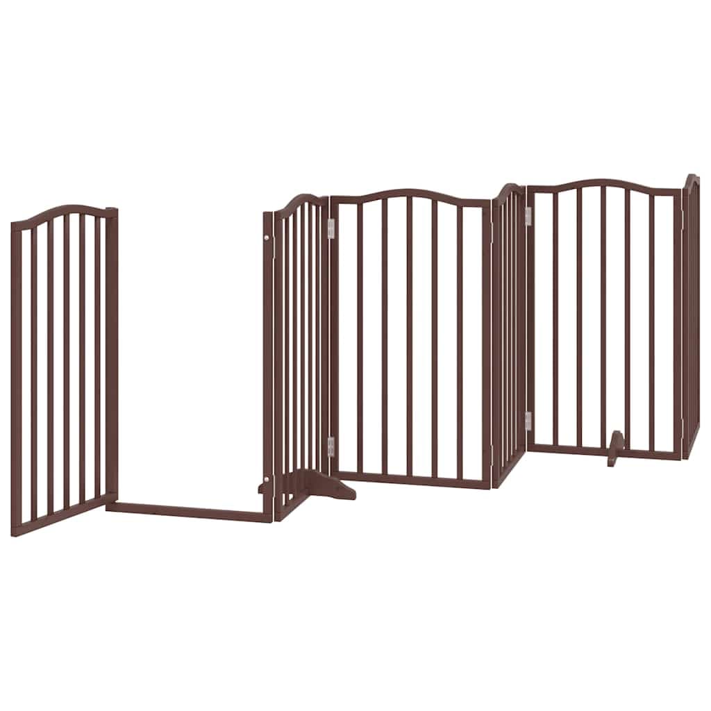 Cancello Cani Porta Pieghevole Marrone 15 Pannelli 750cm Pioppo — miniatura 4 di 11