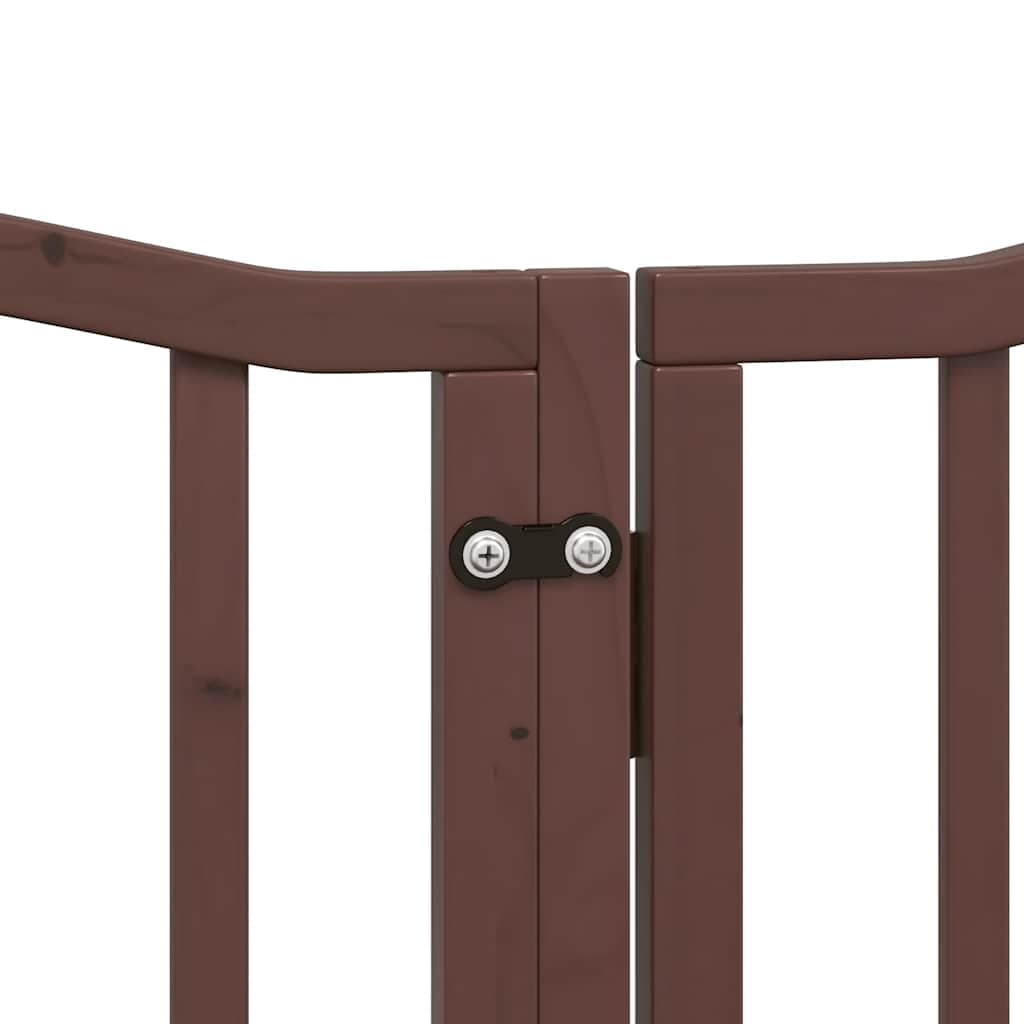 Cancello Cani Porta Pieghevole Marrone 15 Pannelli 750cm Pioppo — miniatura 6 di 11