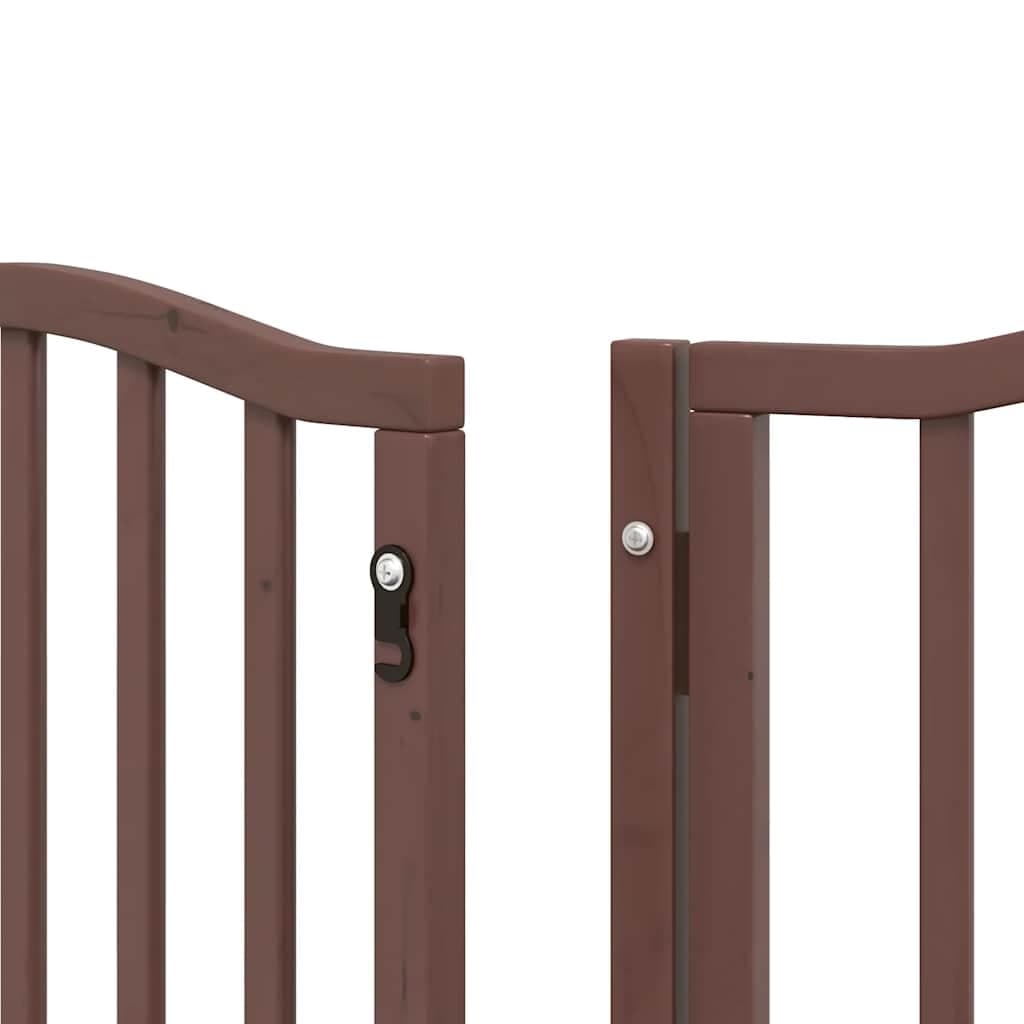 Cancello Cani Porta Pieghevole Marrone 15 Pannelli 750cm Pioppo — miniatura 10 di 11