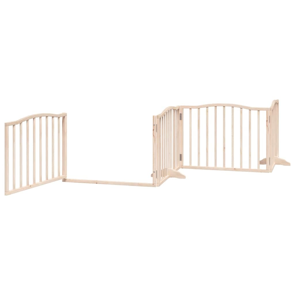 Cancello per Cani Porta Pieghevole 8 Pannelli 640 cm in Pioppo — foto 4 di 11