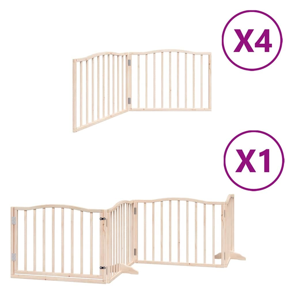Cancello per Cani Porta Pieghevole 12 Pannelli 960 cm in Pioppo — miniatura 2 di 11