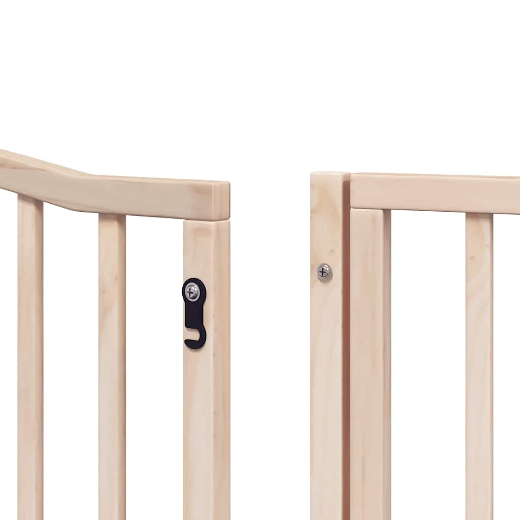 Cancello per Cani Porta Pieghevole 12 Pannelli 960 cm in Pioppo — miniatura 9 di 11