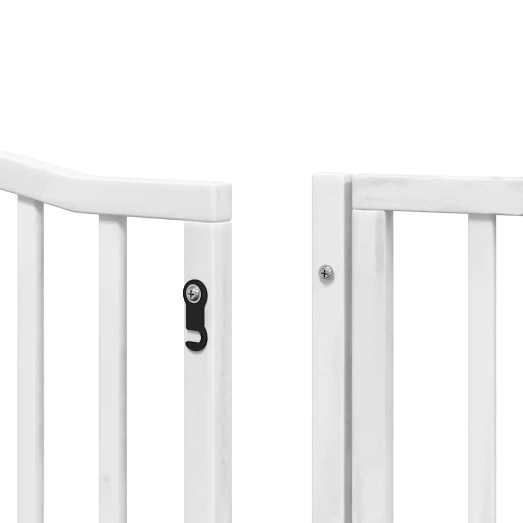 Cancello Cani Porta Pieghevole Bianco 6 Pannelli 480 cm Pioppo — miniatura 9 di 11