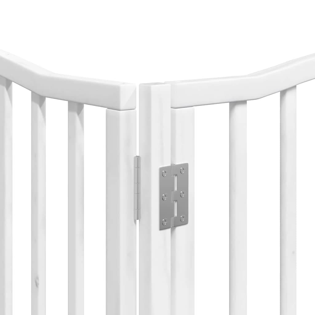 Cancello Cani Porta Pieghevole Bianco 6 Pannelli 480 cm Pioppo — miniatura 10 di 11