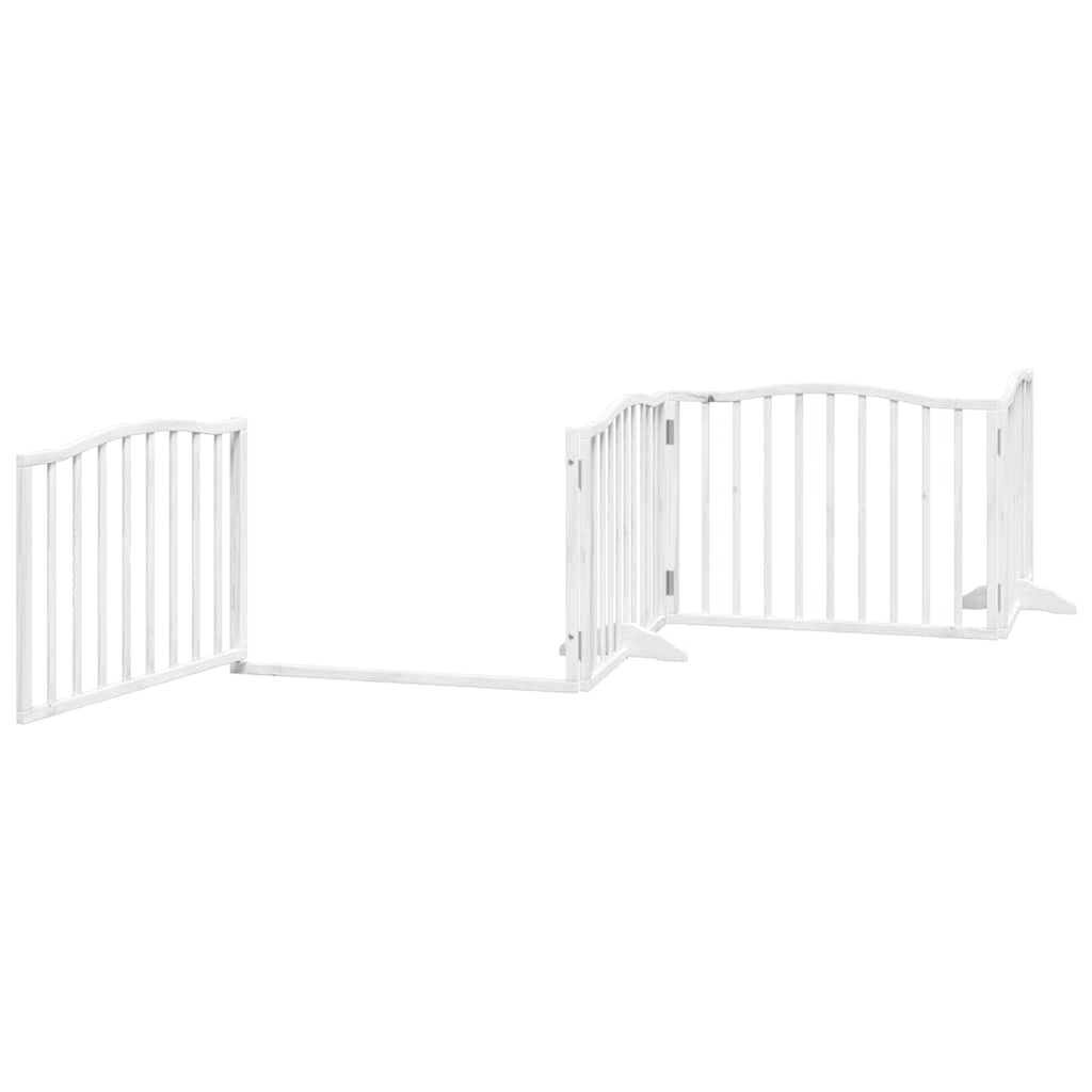 Cancello Cani Porta Pieghevole Bianco 12 Pannelli 960 cm Pioppo — foto 4 di 11