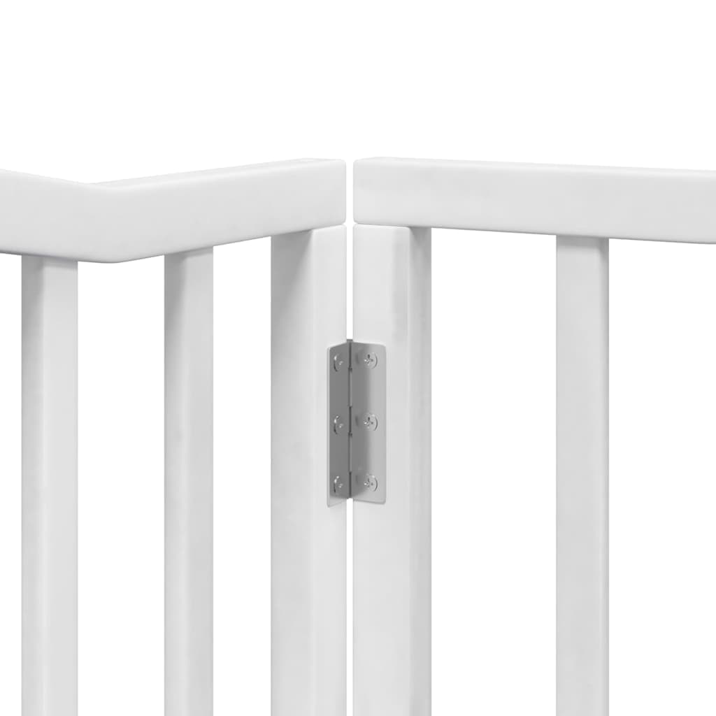 Cancello Cani Porta Pieghevole Bianco 12 Pannelli 960 cm Pioppo — foto 8 di 11