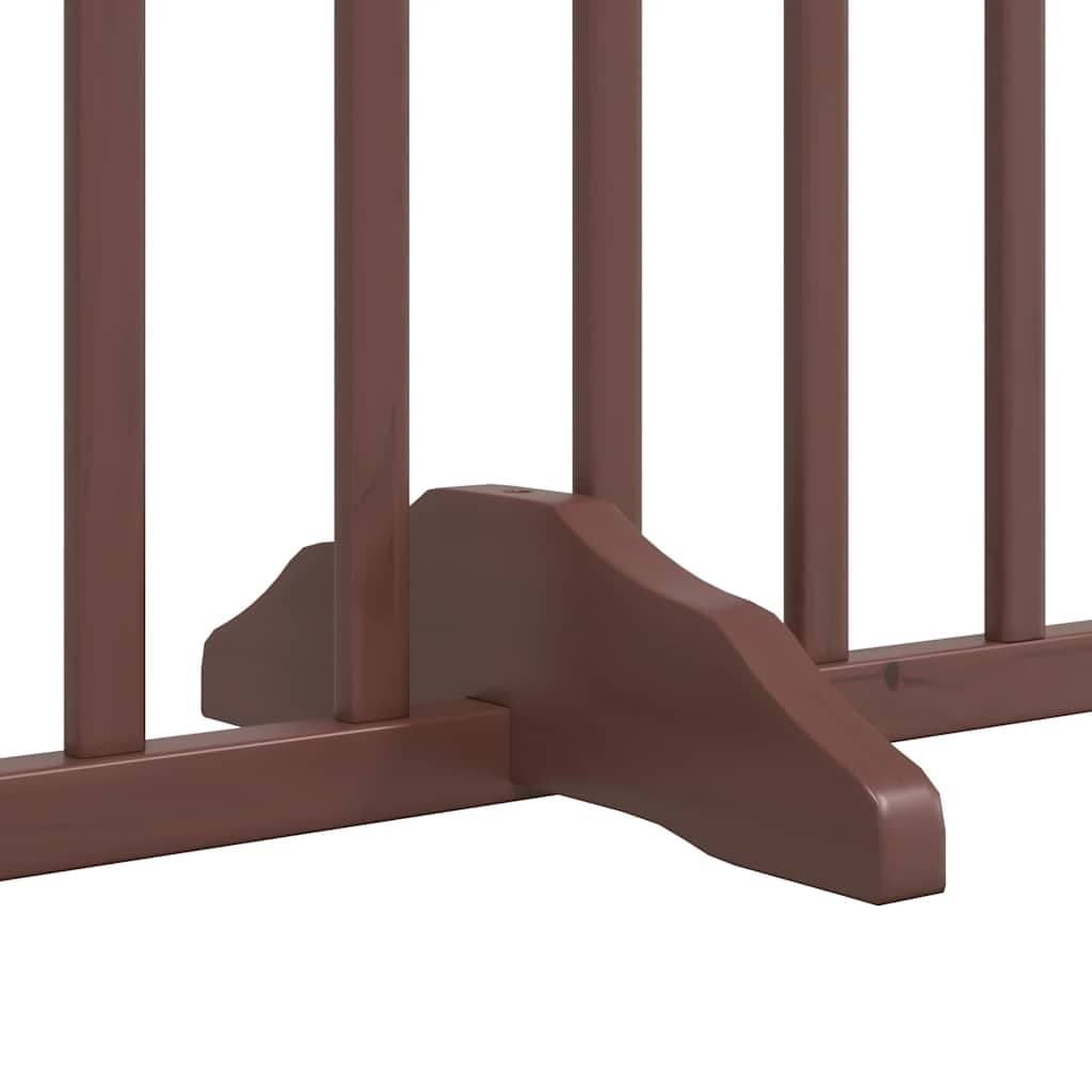 Cancello Cani Porta Pieghevole Marrone 6 Pannelli 480cm Pioppo — miniatura 6 di 11