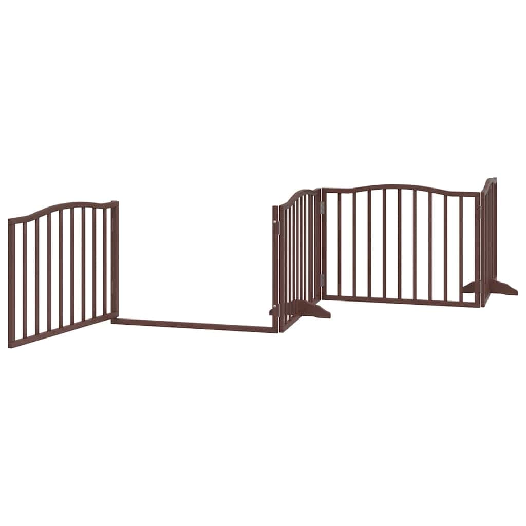 Cancello Cani Porta Pieghevole Marrone 10 Pannelli 800cm Pioppo — miniatura 4 di 11