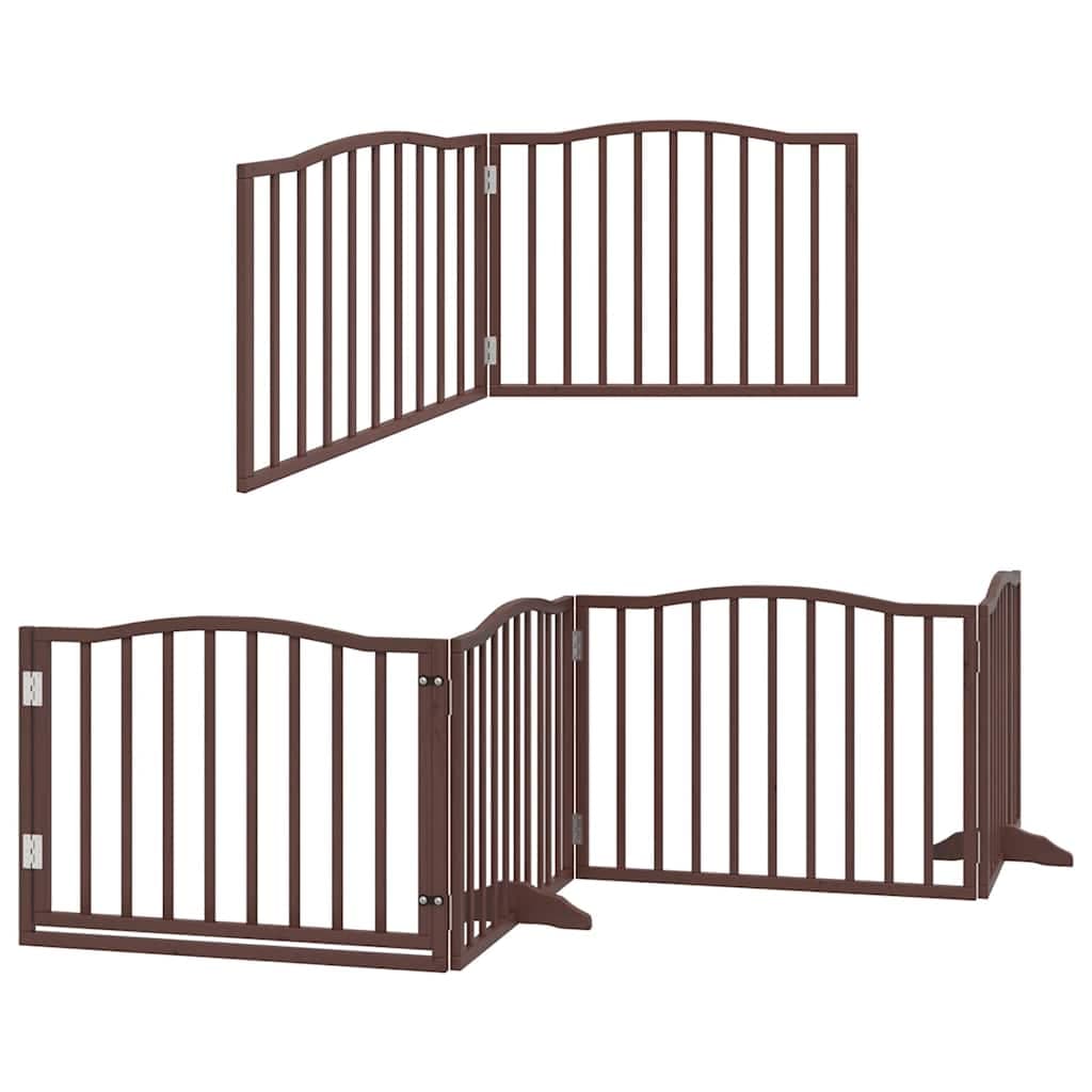 Cancello Cani Porta Pieghevole Marrone 12 Pannelli 960cm Pioppo — miniatura 3 di 11
