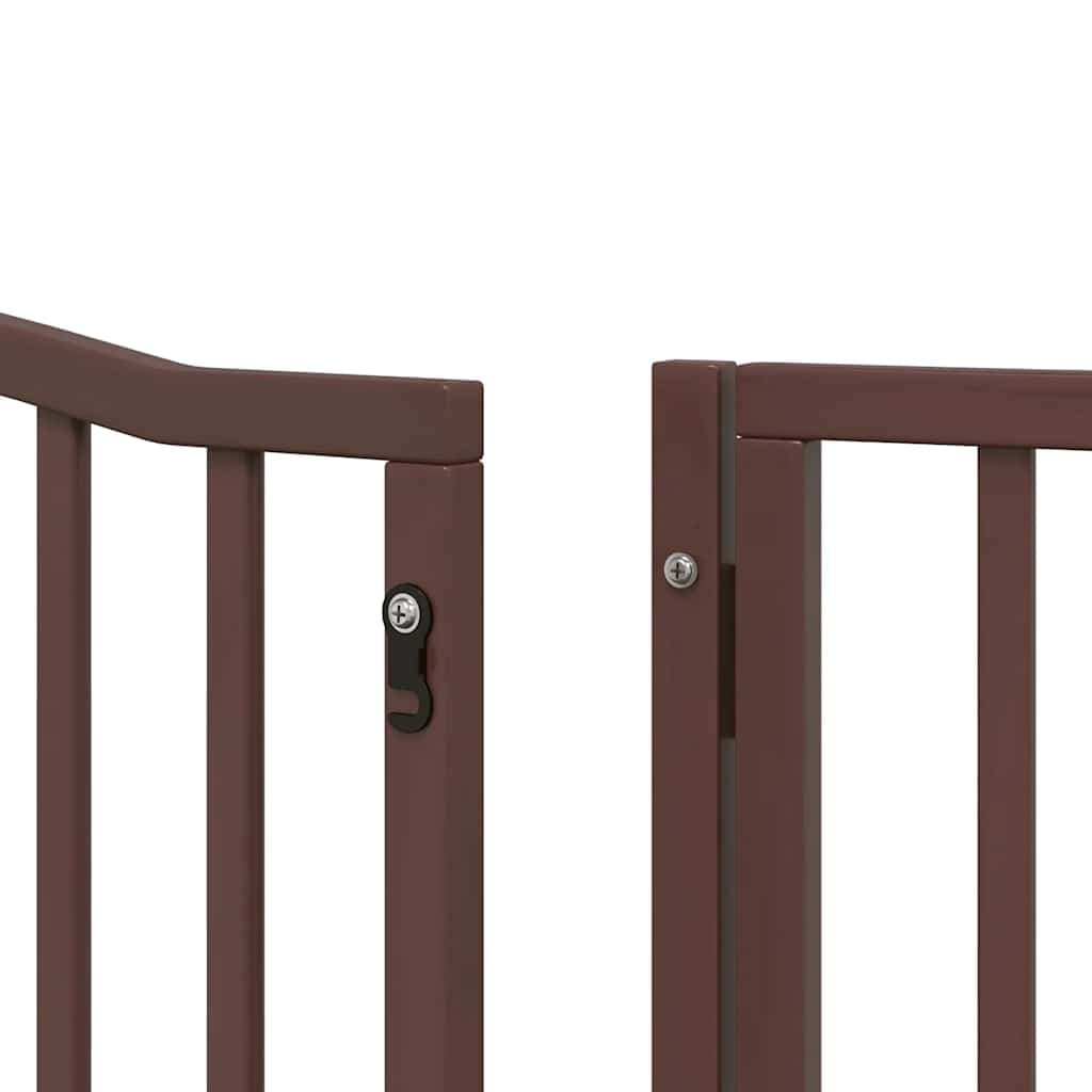 Cancello Cani Porta Pieghevole Marrone 12 Pannelli 960cm Pioppo — miniatura 9 di 11