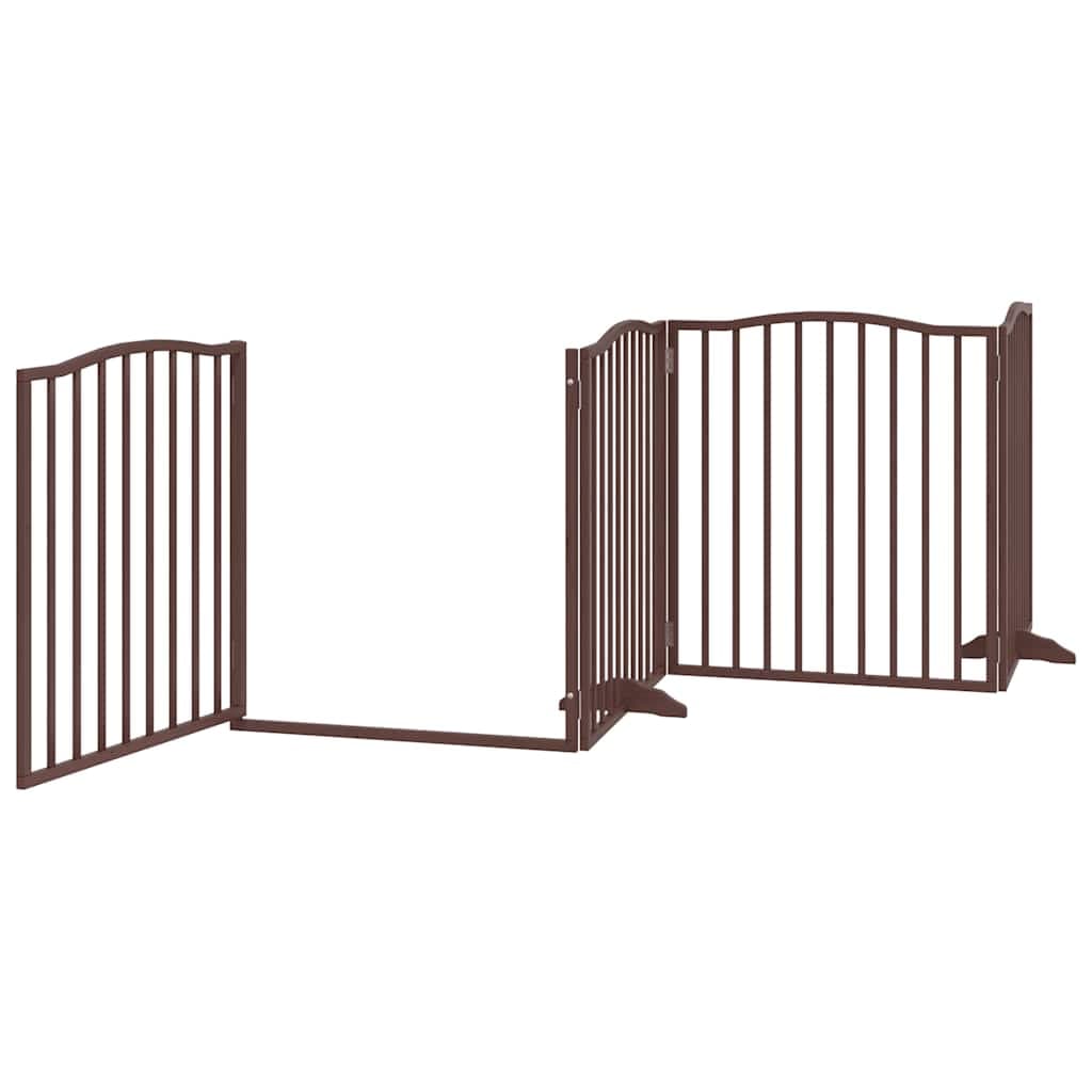 Cancello Cani Porta Pieghevole Marrone 10 Pannelli 800cm Pioppo — foto 4 di 11