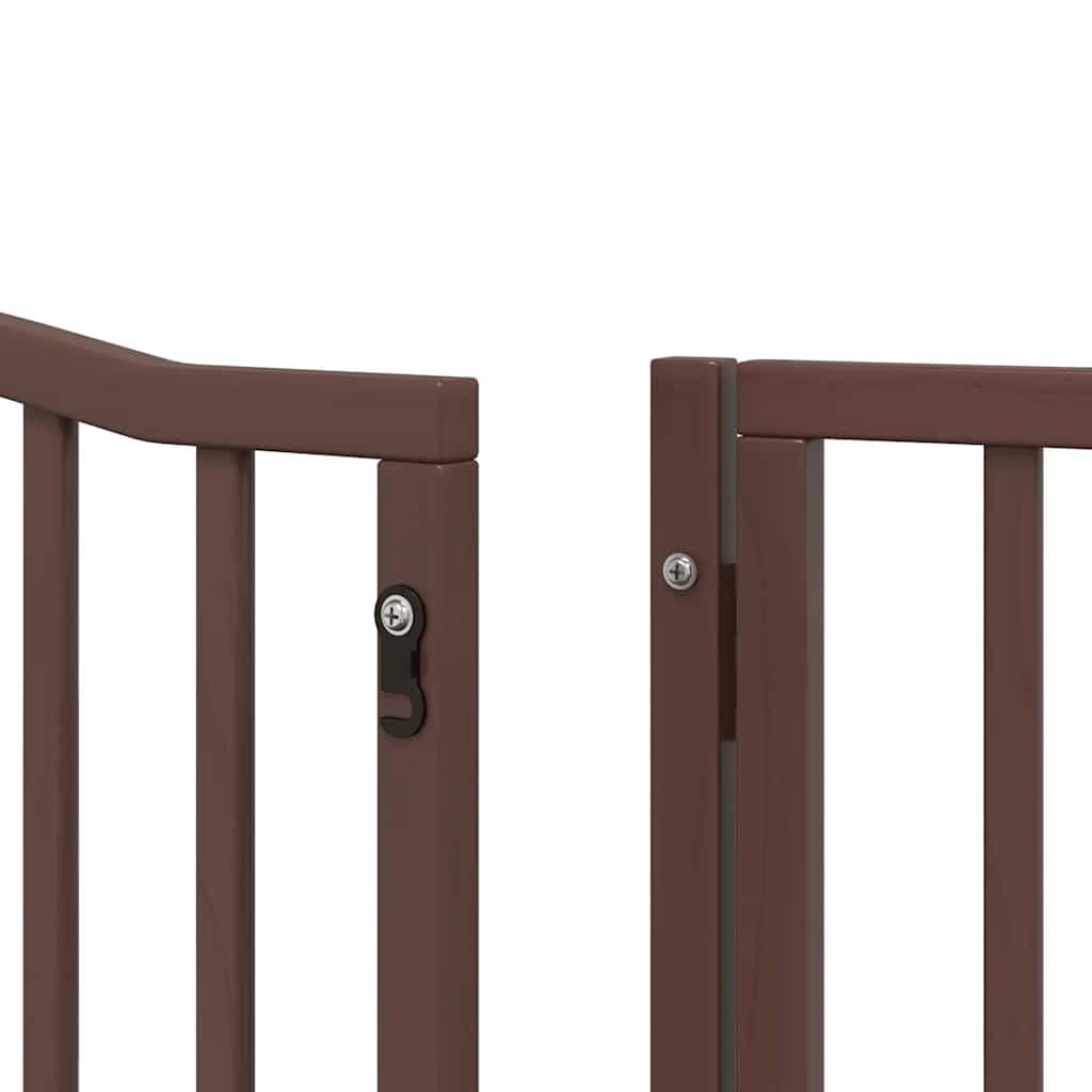 Cancello Cani Porta Pieghevole Marrone 10 Pannelli 800cm Pioppo — foto 10 di 11