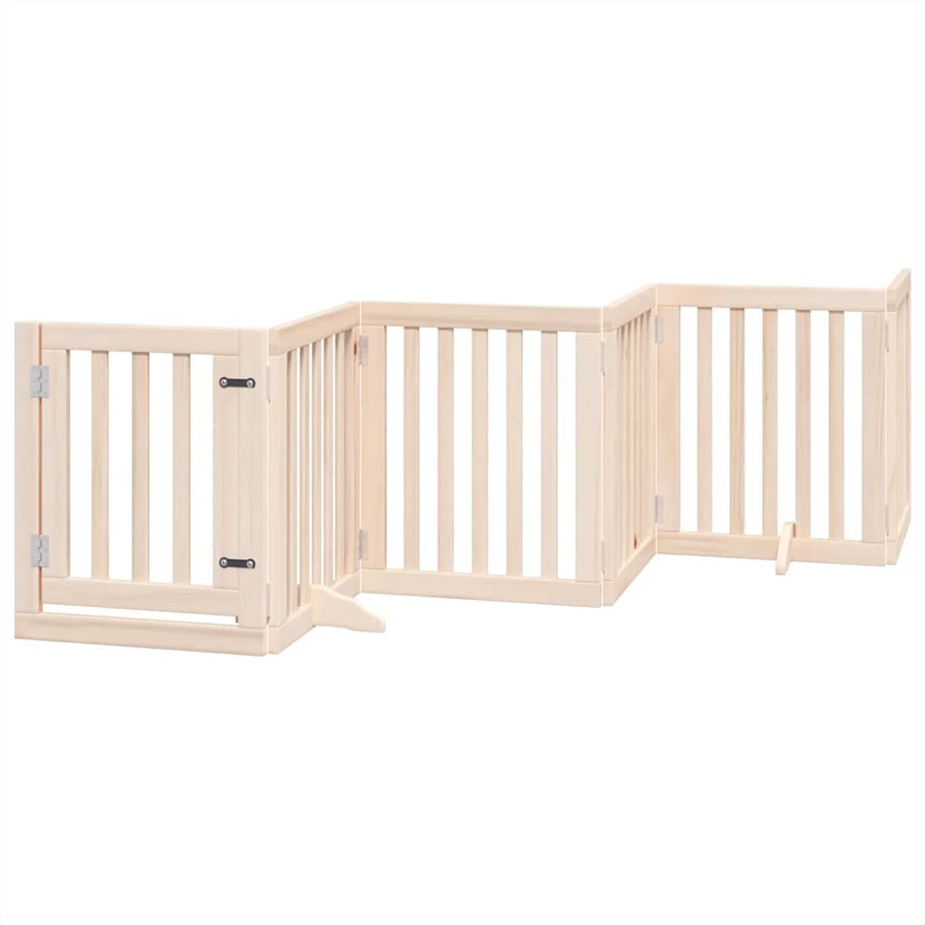 Cancello per Cani Porta Pieghevole 12 Pannelli 600 cm in Pioppo — miniatura 3 di 11