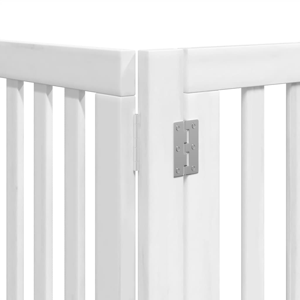 Cancello Cani Porta Pieghevole Bianco 12 Pannelli 600 cm Pioppo — miniatura 9 di 11