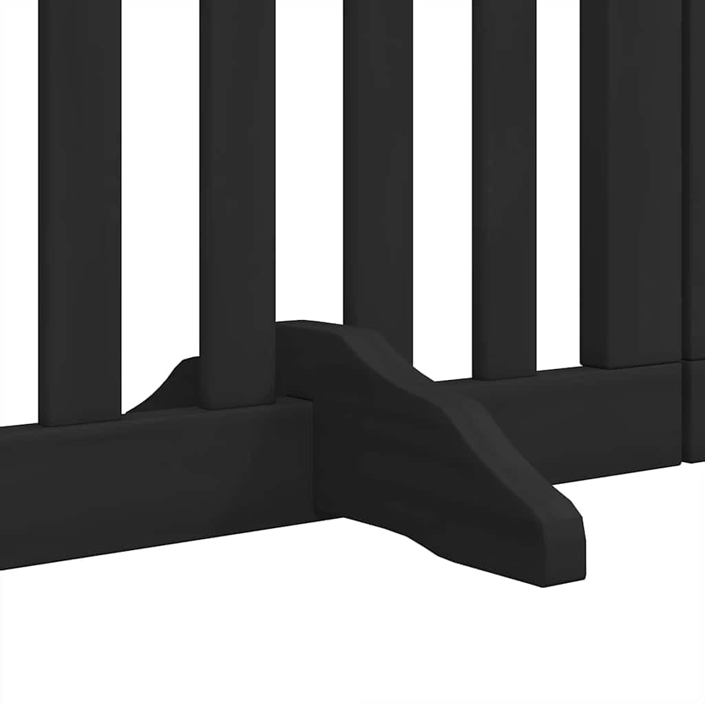 Cancello Cani Porta Pieghevole Nero 12 Pannelli 600 cm Pioppo — miniatura 5 di 11