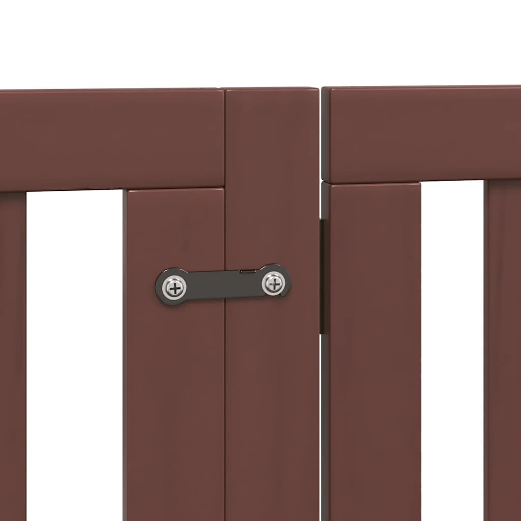 Cancello Cani Porta Pieghevole Marrone 12 Pannelli 600cm Pioppo — miniatura 6 di 11