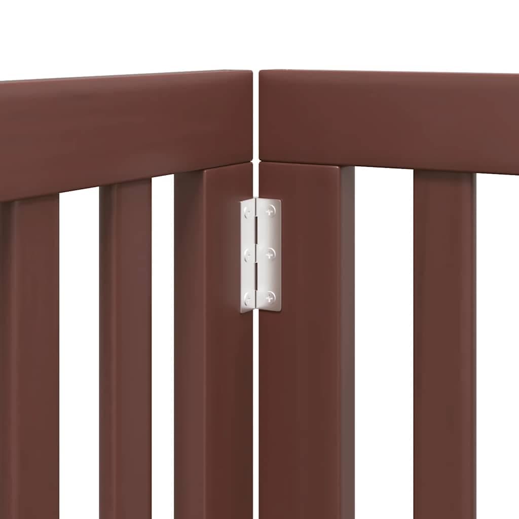 Cancello Cani Porta Pieghevole Marrone 12 Pannelli 600cm Pioppo — miniatura 7 di 11