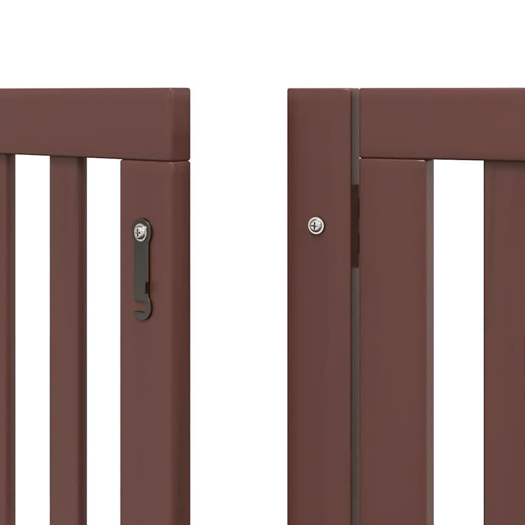 Cancello Cani Porta Pieghevole Marrone 12 Pannelli 600cm Pioppo — miniatura 8 di 11