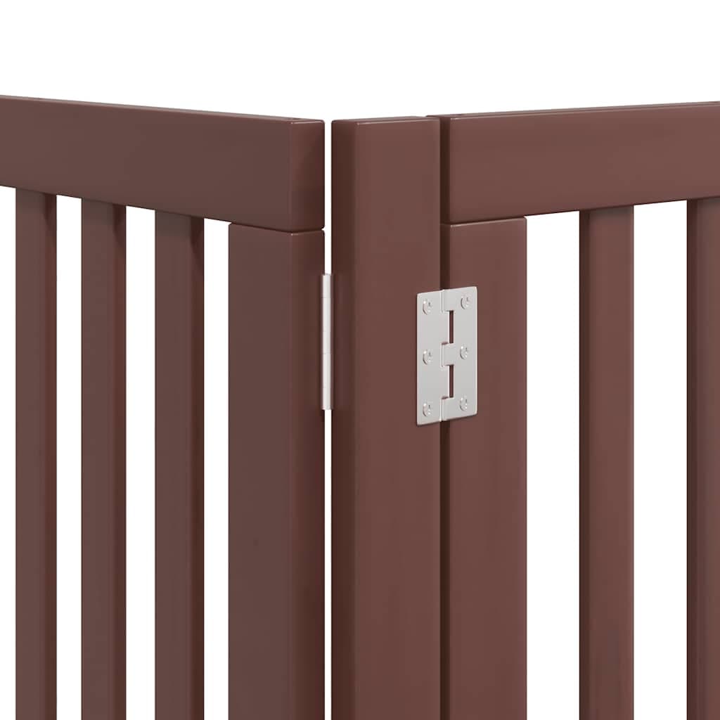 Cancello Cani Porta Pieghevole Marrone 12 Pannelli 600cm Pioppo — miniatura 9 di 11