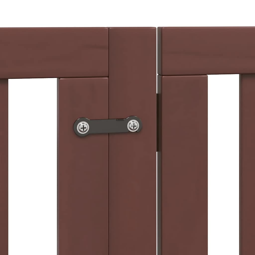 Cancello Cani Porta Pieghevole Marrone 9 Pannelli 450cm Pioppo — miniatura 6 di 11