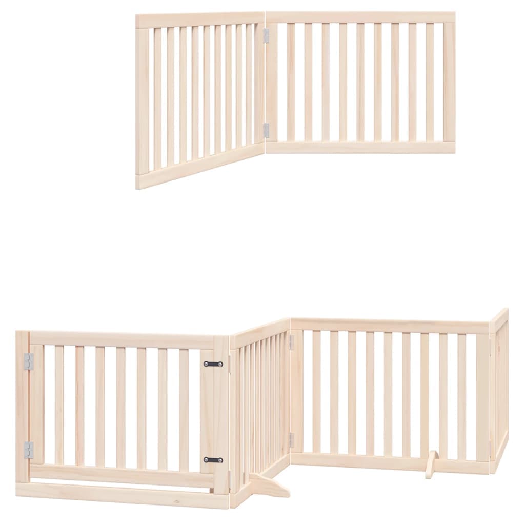 Cancello per Cani Pieghevole 6 Pannelli 480 cm Legno di Pioppo — miniatura 11 di 11