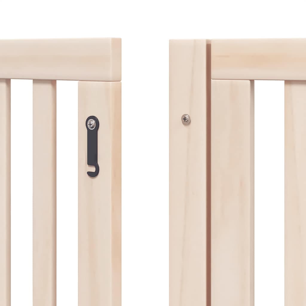Cancello per Cani Pieghevole 6 Pannelli 480 cm Legno di Pioppo — miniatura 8 di 11