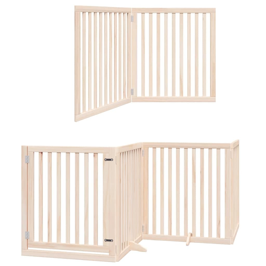 Cancello per Cani Pieghevole 6 Pannelli 480 cm Legno di Pioppo — miniatura 11 di 11
