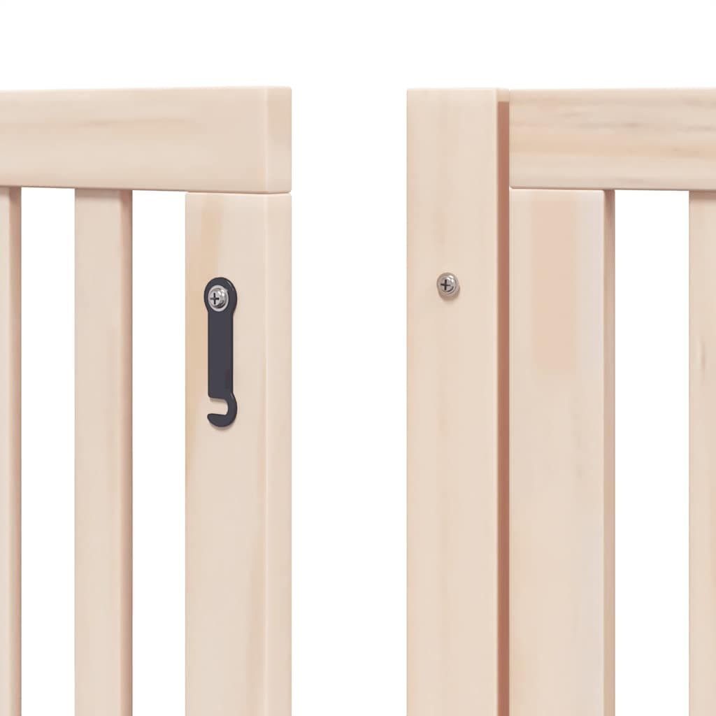 Cancello per Cani Pieghevole 6 Pannelli 480 cm Legno di Pioppo — miniatura 9 di 11