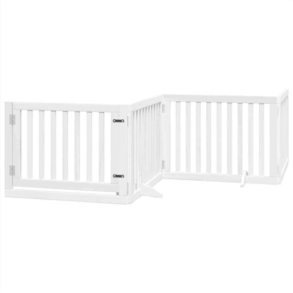 Cancello Cani Porta Pieghevole Bianco 6 Pannelli 480 cm Pioppo — miniatura 3 di 11