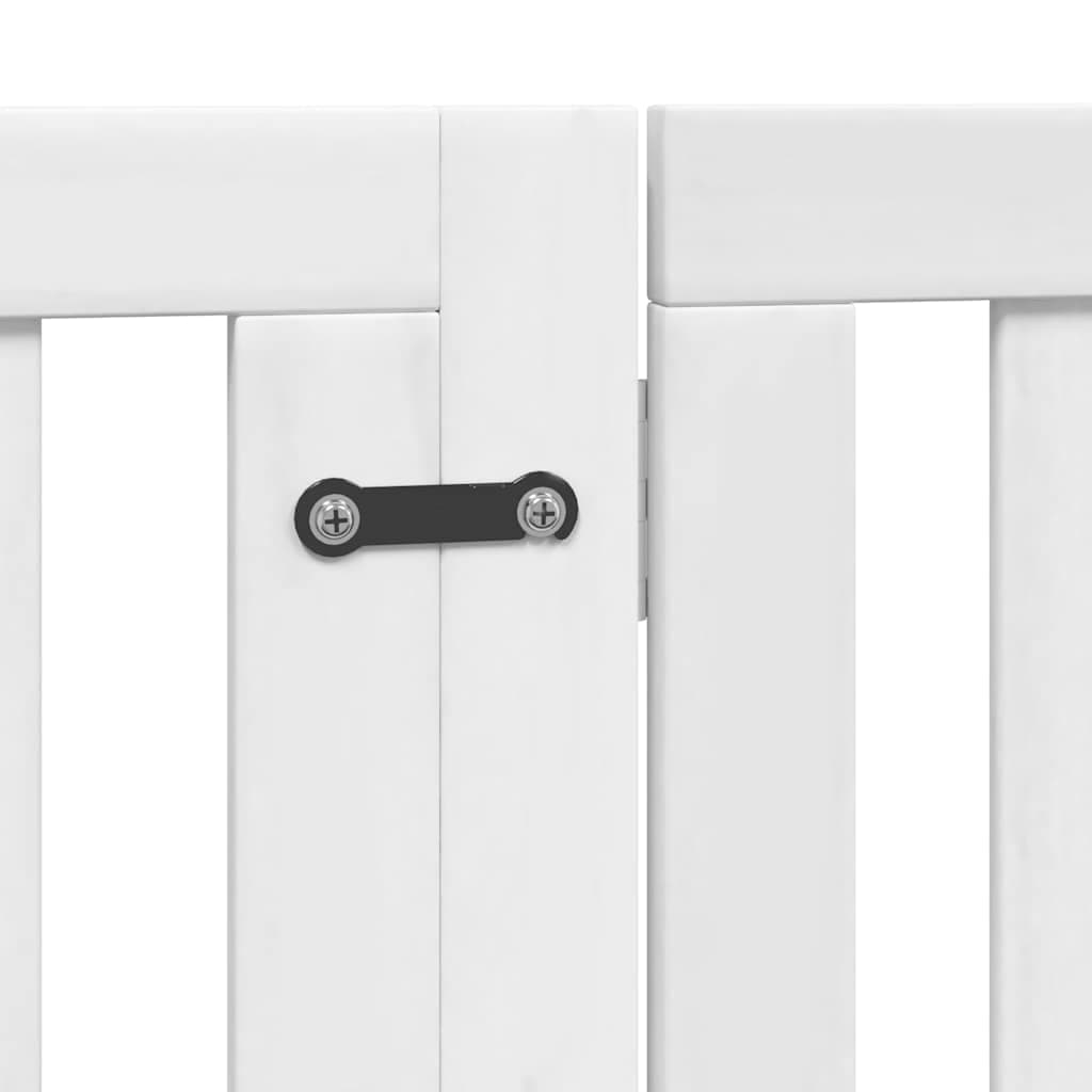 Cancello Cani Porta Pieghevole Bianco 6 Pannelli 480 cm Pioppo — miniatura 6 di 11
