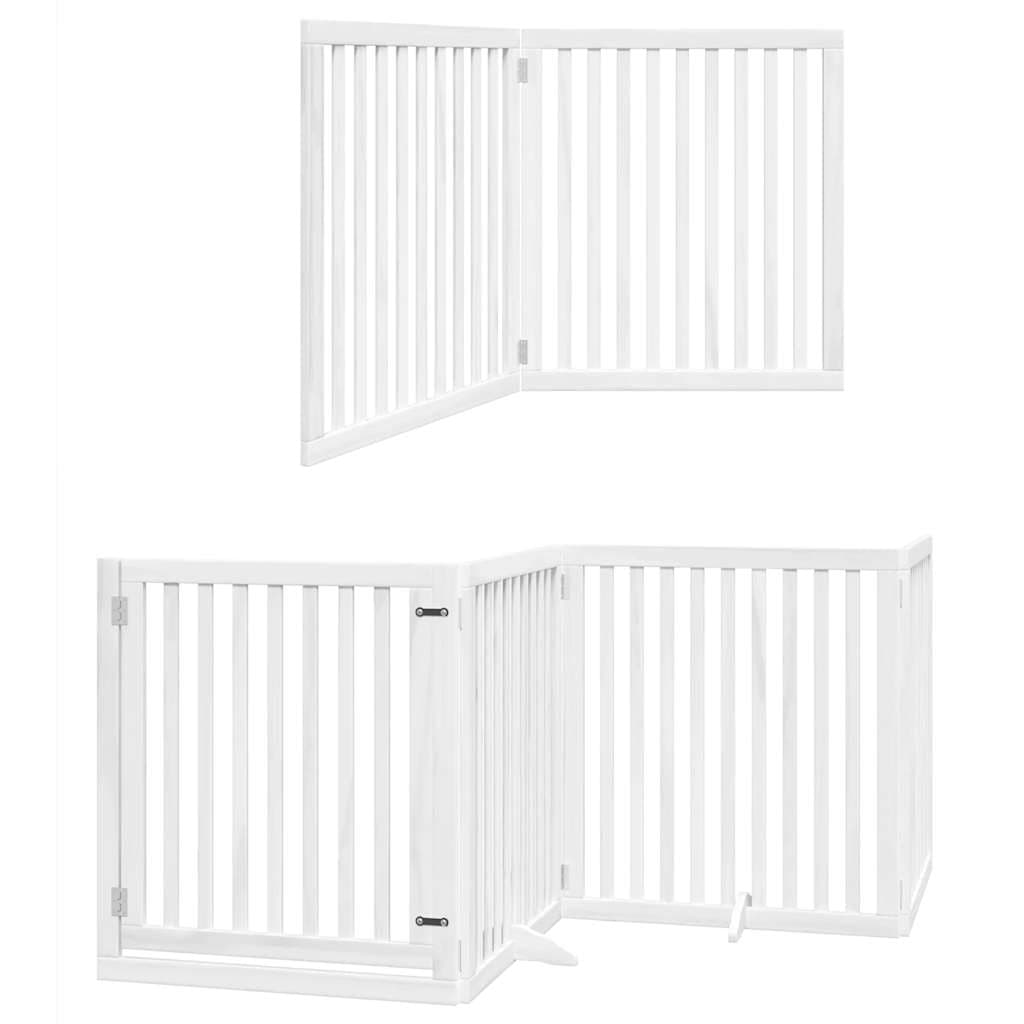 Cancello Cani Porta Pieghevole Bianco 6 Pannelli 480 cm Pioppo — miniatura 3 di 11