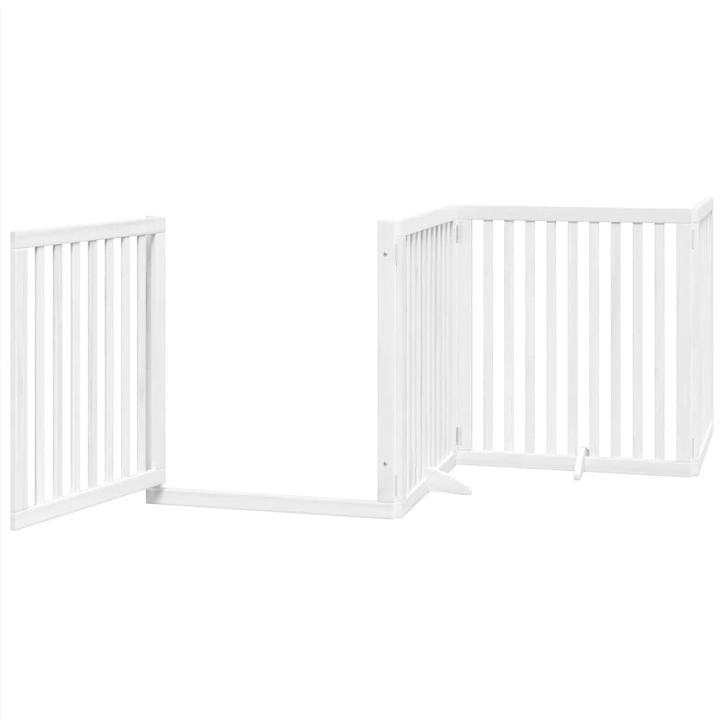 Cancello Cani Porta Pieghevole Bianco 6 Pannelli 480 cm Pioppo — miniatura 4 di 11