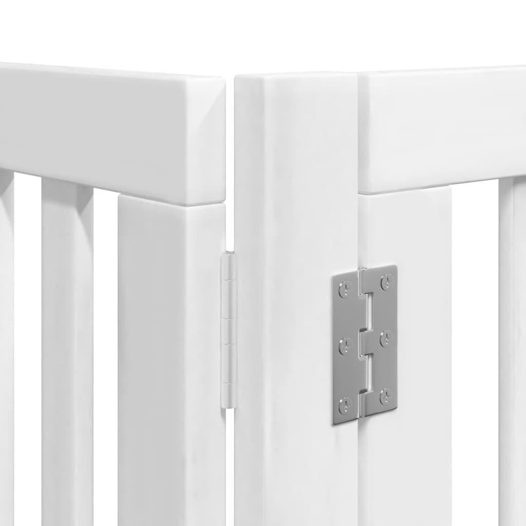 Cancello Cani Porta Pieghevole Bianco 6 Pannelli 480 cm Pioppo — miniatura 10 di 11