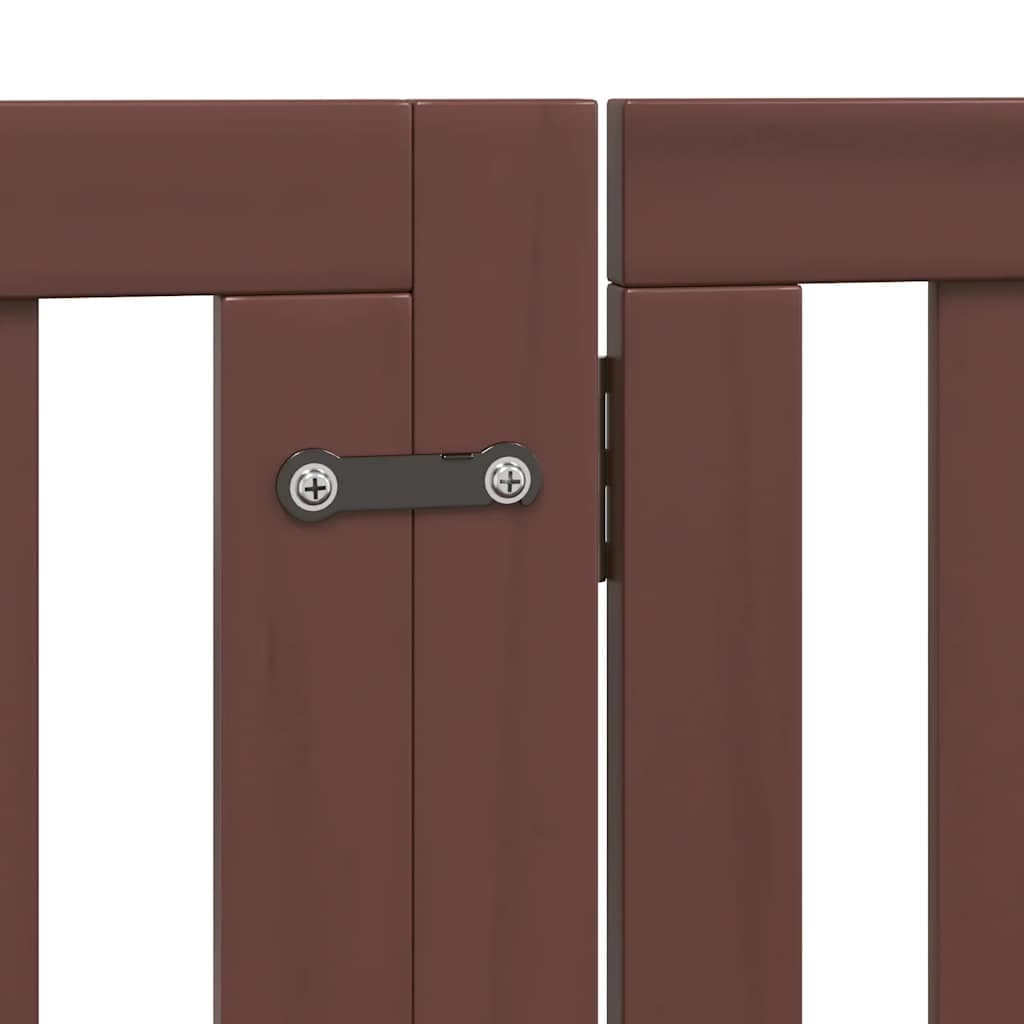 Cancello Cani Porta Pieghevole Marrone 6 Pannelli 480cm Pioppo — miniatura 6 di 11