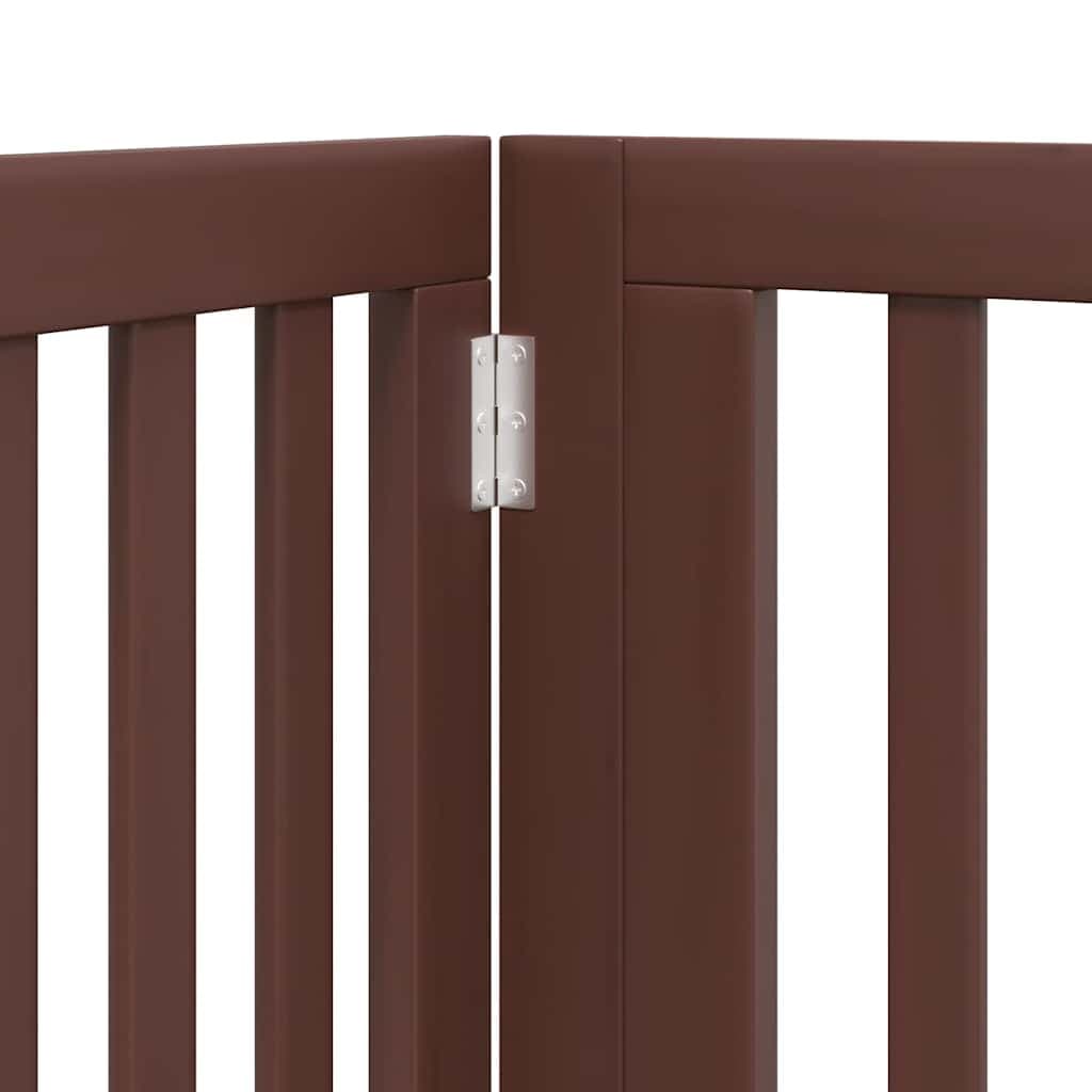 Cancello Cani Porta Pieghevole Marrone 6 Pannelli 480cm Pioppo — miniatura 7 di 11